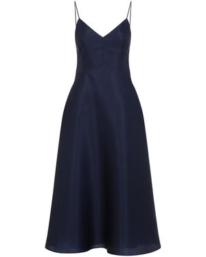 Alberta Ferretti Triple Organza Midi Dress - Blue