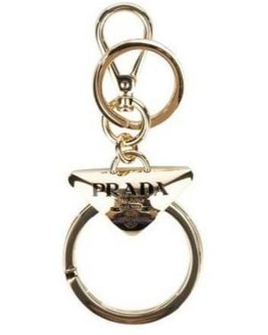 Prada Logo Keychain - Metallic