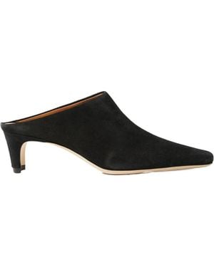 STAUD Suede Mules - Black