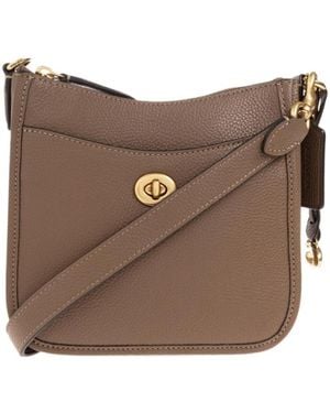 COACH Pebbled Texture Cross-Body Bag - Brown