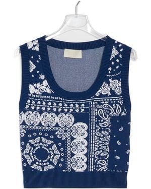 iBlues Crew-Neck Vest - Blue