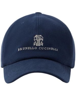 Brunello Cucinelli Canvas Baseball Cap - Blue