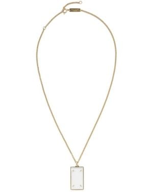Maison Margiela Four Stitches Pendant Necklace - White