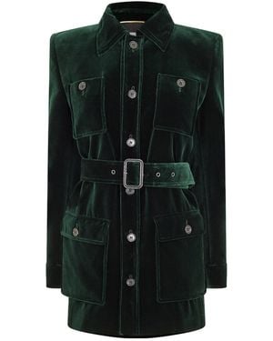 Saint Laurent Velvet Jacket - Green