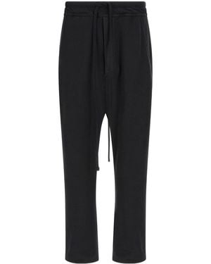 Thom Krom Drawstring Casual Trousers - Black