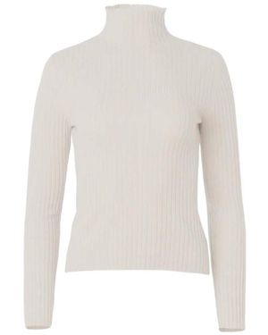 arch4 Ariana Ribbed Mock-Neck Jumper - White