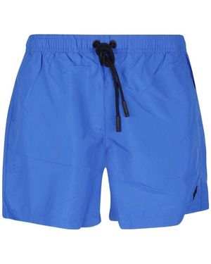 Marcelo Burlon Drawstring Swim Shorts - Blue