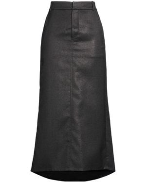 Brunello Cucinelli Minimalist Metallic Midi Skirt - Black