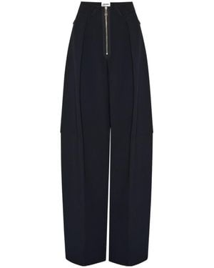 Jean Paul Gaultier Bonded Crepe Pants - Blue