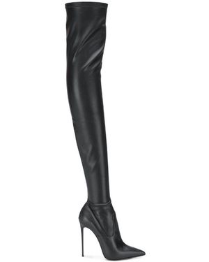 Le Silla Eva Thigh-High Leather Boots - White