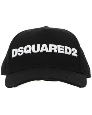 DSquared² Logo Embroidered Baseball Hat - Black