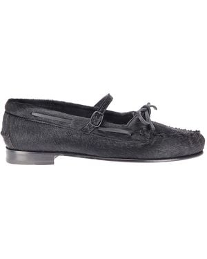 Hereu Buckled Ankle-Strap Flat Shoes - Blue