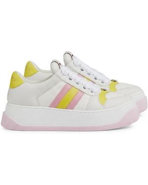 Gucci Screener Platform Trainers - White