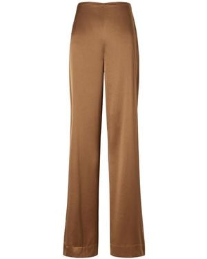STAUD Shiny Long Pants - Brown