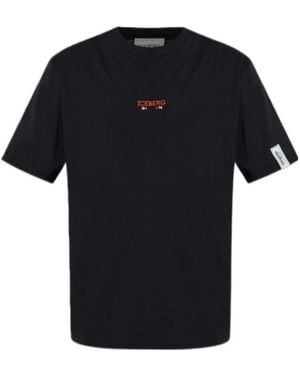 Iceberg Round-Neck Logo T-Shirt - Black