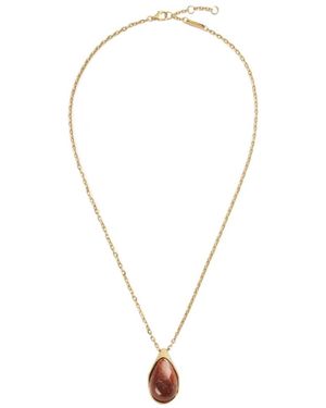 Bottega Veneta Drop Marble Pendant Necklace - White