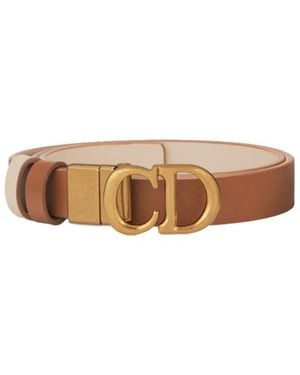 Dior Reversible Saddle Belt - White