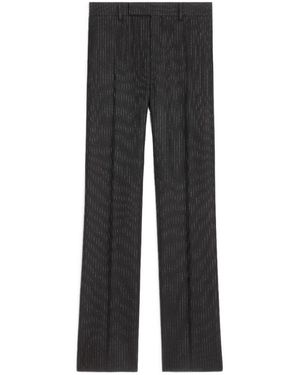Celine Flared Cropped Trousers - Grey