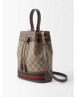 Gucci Ophidia Small Bucket Bag - Brown