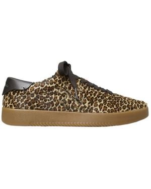 Tory Burch Phoenix Leopard Printed Sneakers - Brown