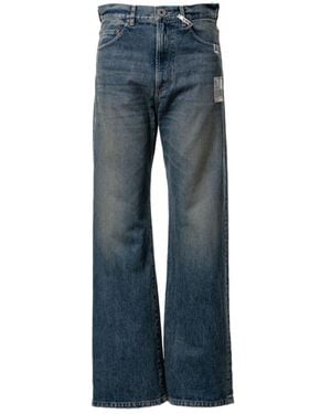 Maison Mihara Yasuhiro Flared Denim Trousers - Blue