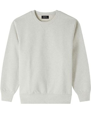 A.P.C. Long Sleeved Crewneck Sweatshirt - White