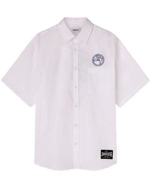 Ambush Logo-Embroidered Short-Sleeved Shirt - White