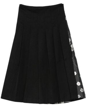 Stine Goya Pleated Midi Skirt - Black