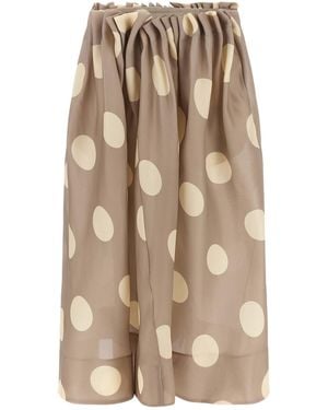 KHAITE Riley Polka-Dot Maxi Skirt - Natural