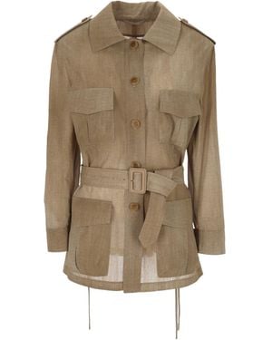 Ermanno Scervino Belted Jacket - Natural