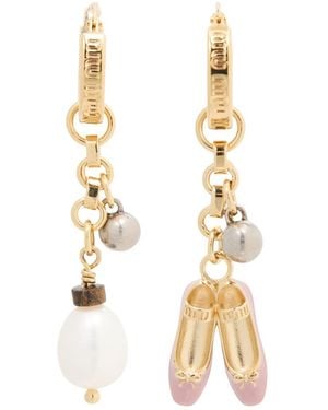 Miu Miu Hoop Earrings - Metallic