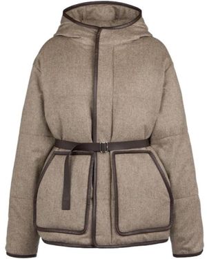 Tod's Belted Hooded Padded Coat - Brown