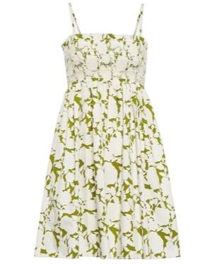 Tory Burch Floral Cotton Poplin Minidress - White