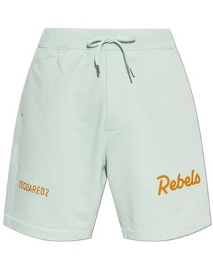 DSquared² Shorts With Embroidered Logo - Blue