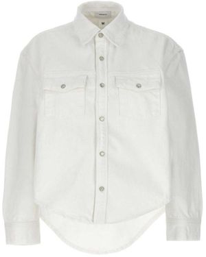 Wardrobe NYC Denim Jacket With Chest Pockets - White