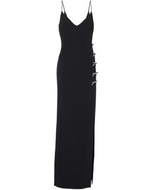 Elie Saab Embellished Bow-Detail Cady Gown - Black