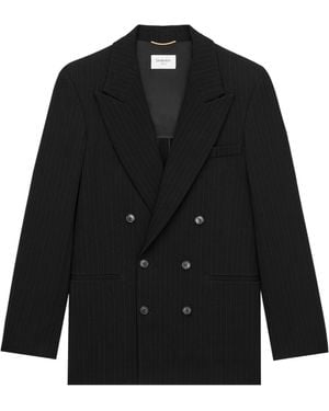 Saint Laurent Double-Breasted Jacket - Black