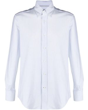 Brunello Cucinelli Pinstripe Button-Up Shirt - White