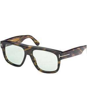 Tom Ford Eyewear Pilot Frame Sunglasses - White
