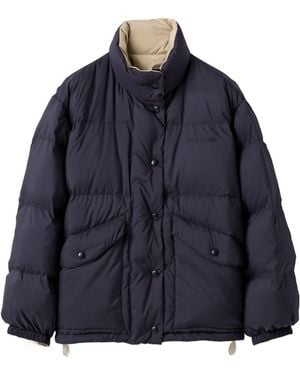 Miu Miu Reversible Technical Pongé Down Jacket - Blue