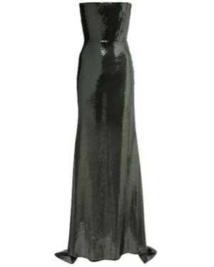 Alex Perry Sequined Corset Gown - Green