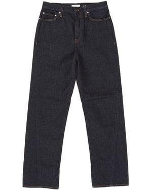 TOTEME Totême Twisted-Seam Logo Patch Jeans - Blue