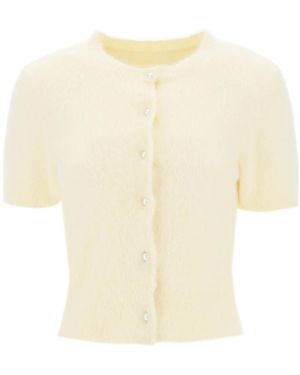 Maison Margiela Button-Up Knitted Top - Natural