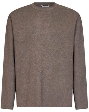 Hevò Fiumara Crewneck Knitted Jumper - Brown