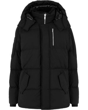 Moose Knuckles Solid Color Down Jacket - Black