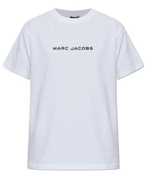 Marc Jacobs Logo Printed Oversized Crewneck T-Shirt - White