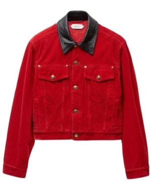 Versace Corduroy Velvet Blouson - Red