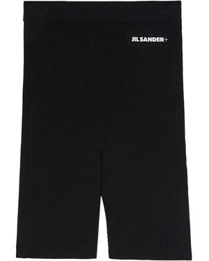 Jil Sander Logo-Print Compression Shorts - Black