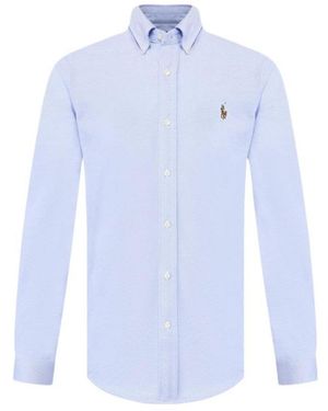 Armani Collezioni Embroidered Logo Shirt - Blue