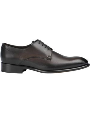 Doucal's Dark Leather Lace-Up - Brown